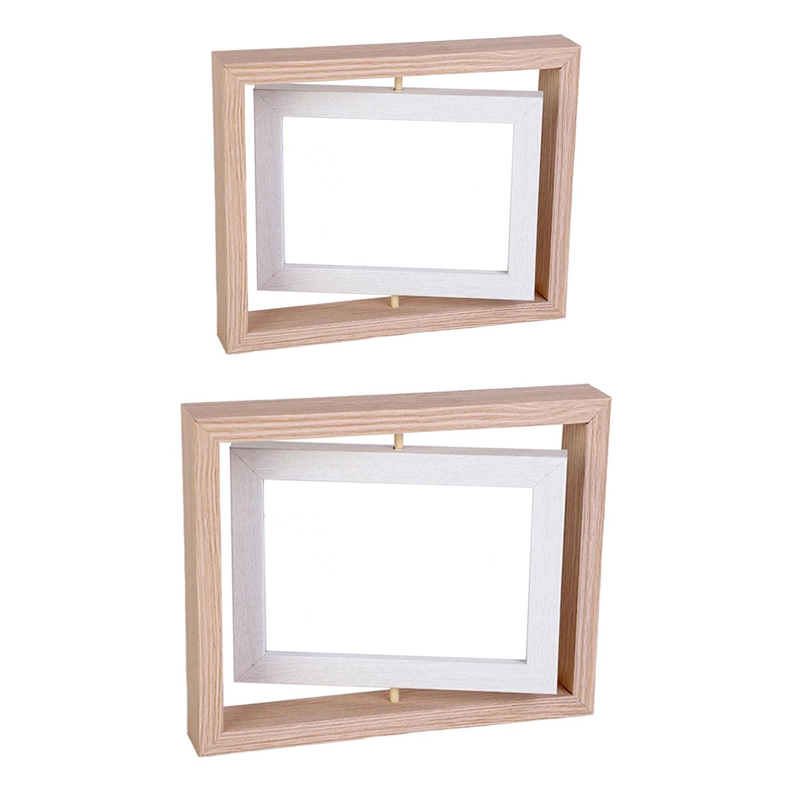 Desk Setup Photo - Rotating Picture Frame Decorative DIY Wooden