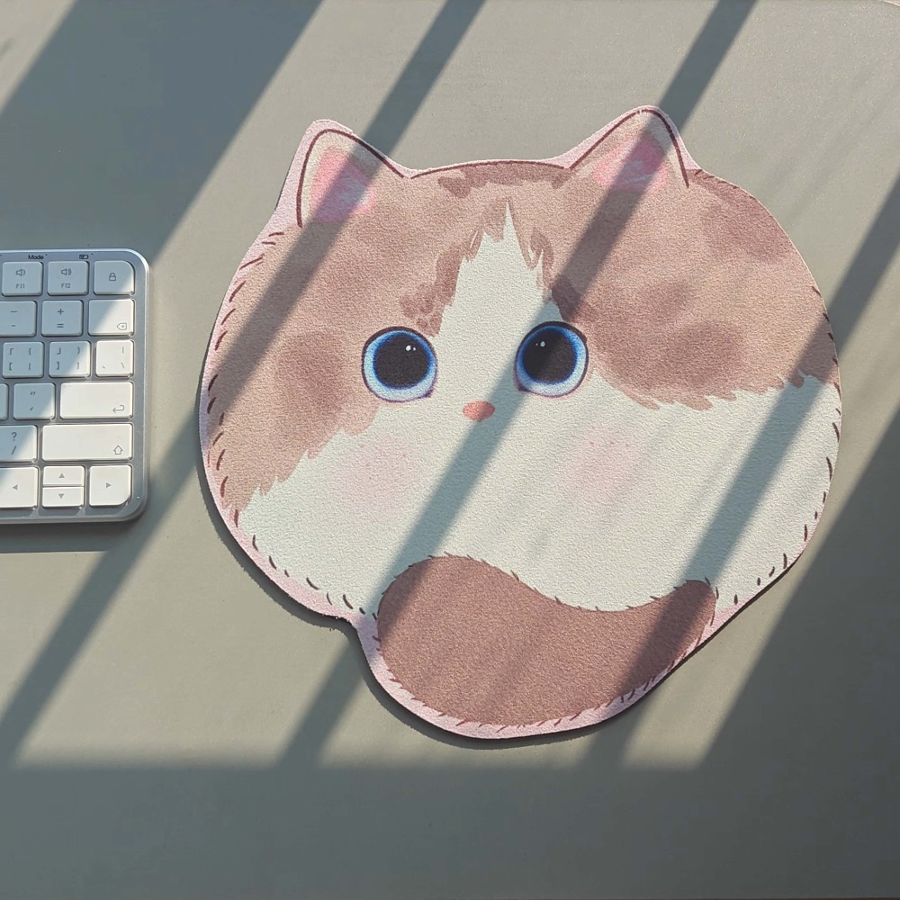 Desk Setup With Laptop - Kawaii Cat Mouse Pad Cute Animal