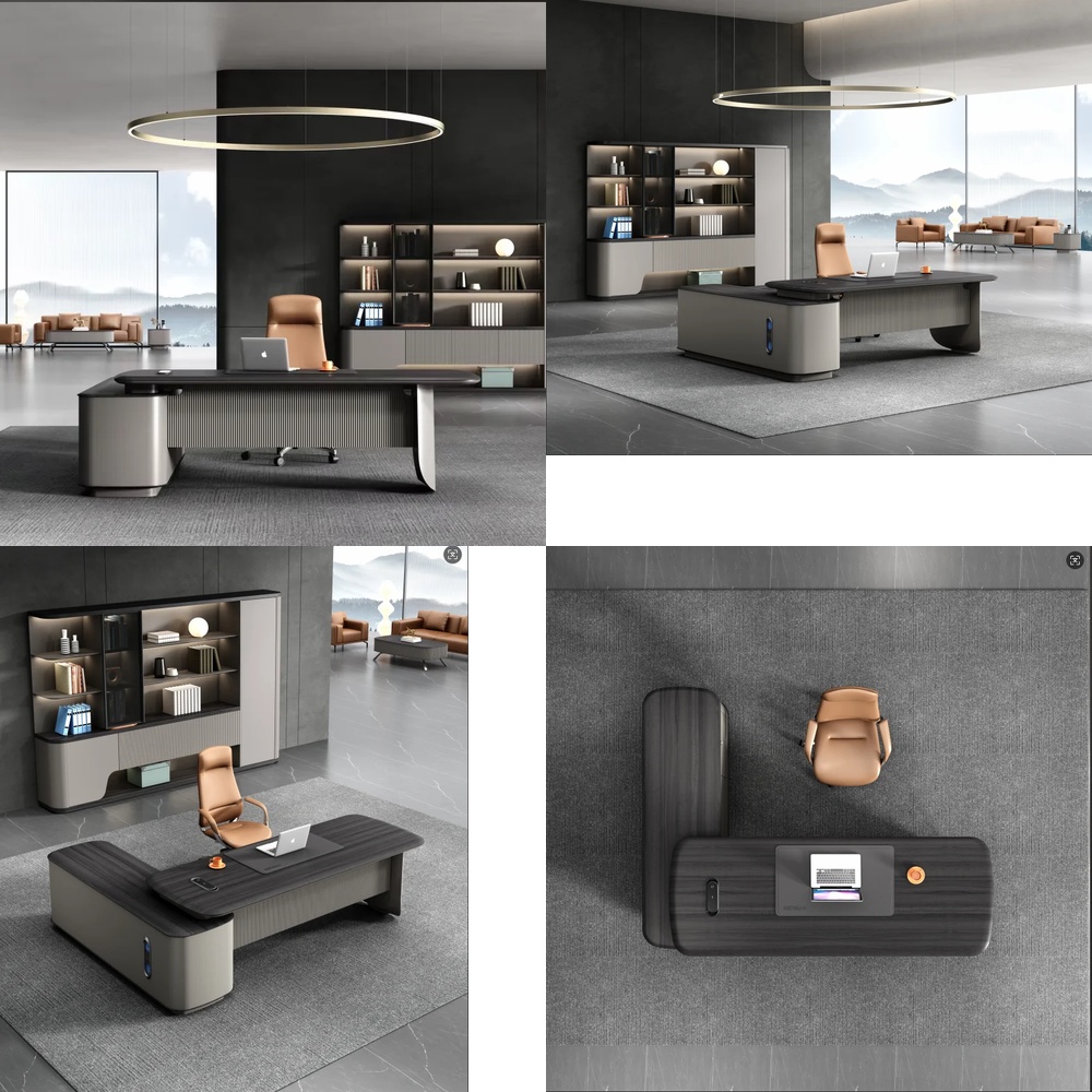 Desk Setup L Shaped - Modern Luxury Executive L Shape Desk