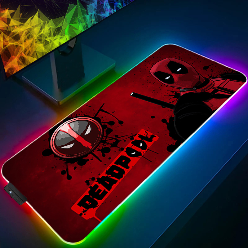 Desk Setup Mat - LED Mouse Pad Gaming Backlight Lock