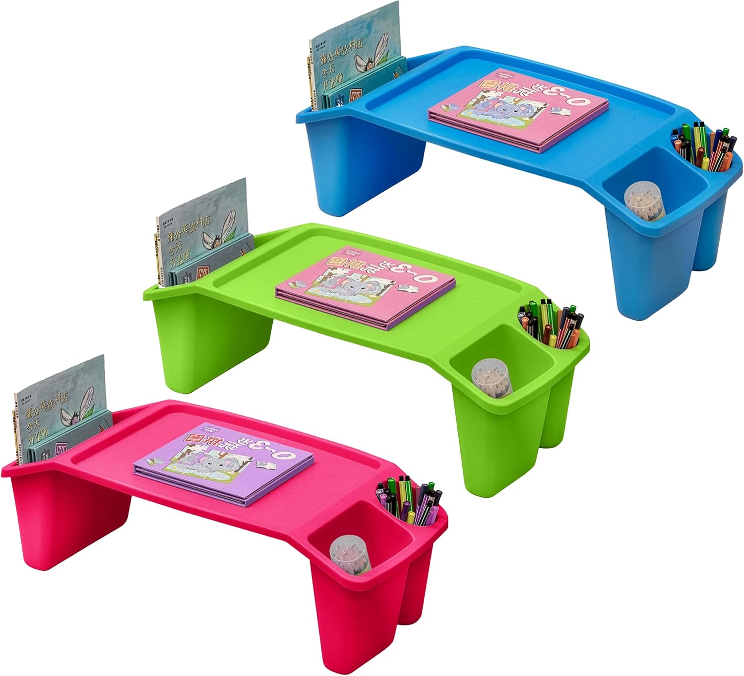Desk Setup Blue - Set of 3 Portable Lap Desks