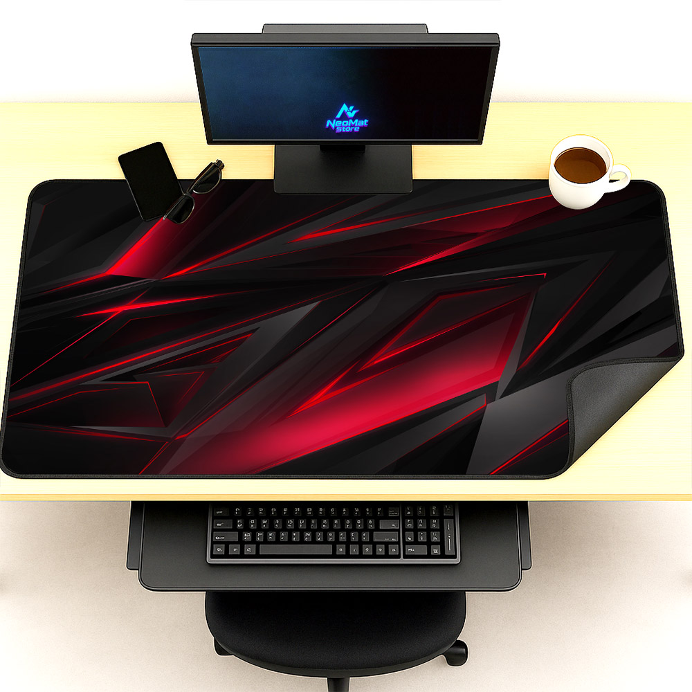 Desk Setup Red - Xxxl Mouse Pad Gamer Setup Decoration