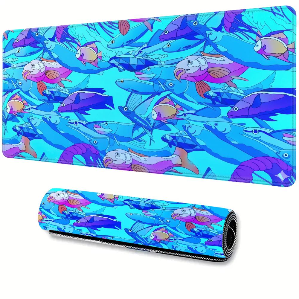 Desk Setup Anime - HD Printing Fish Rubber Mouse Pad
