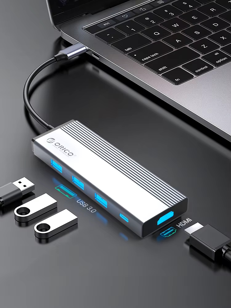 ORICO 5 in 1 USB C Hub Multipo - Desk Setup Usb Hub recension och pris