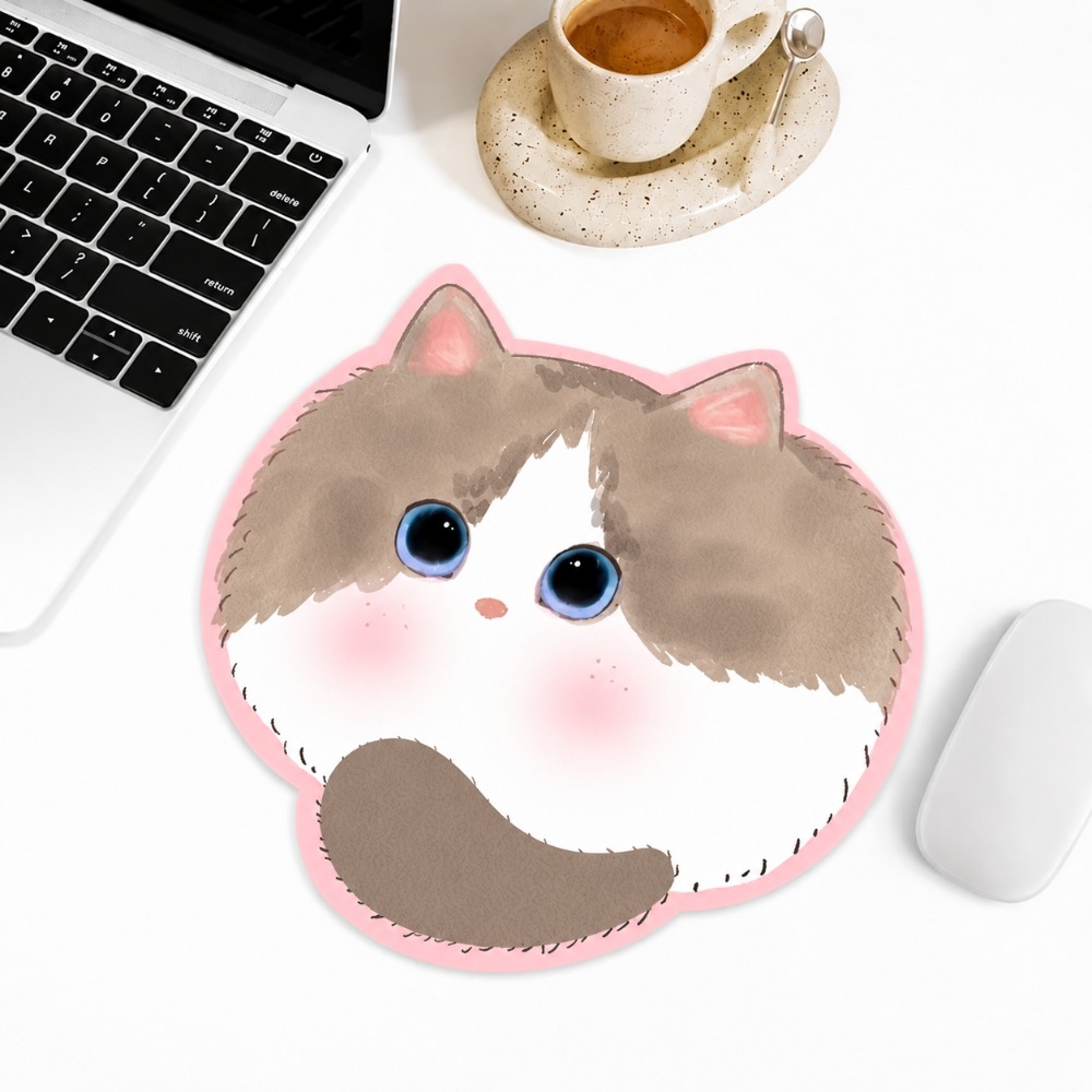 Kawaii Cat Mouse Pad Cute Anim - Desk Setup With Laptop recension och pris