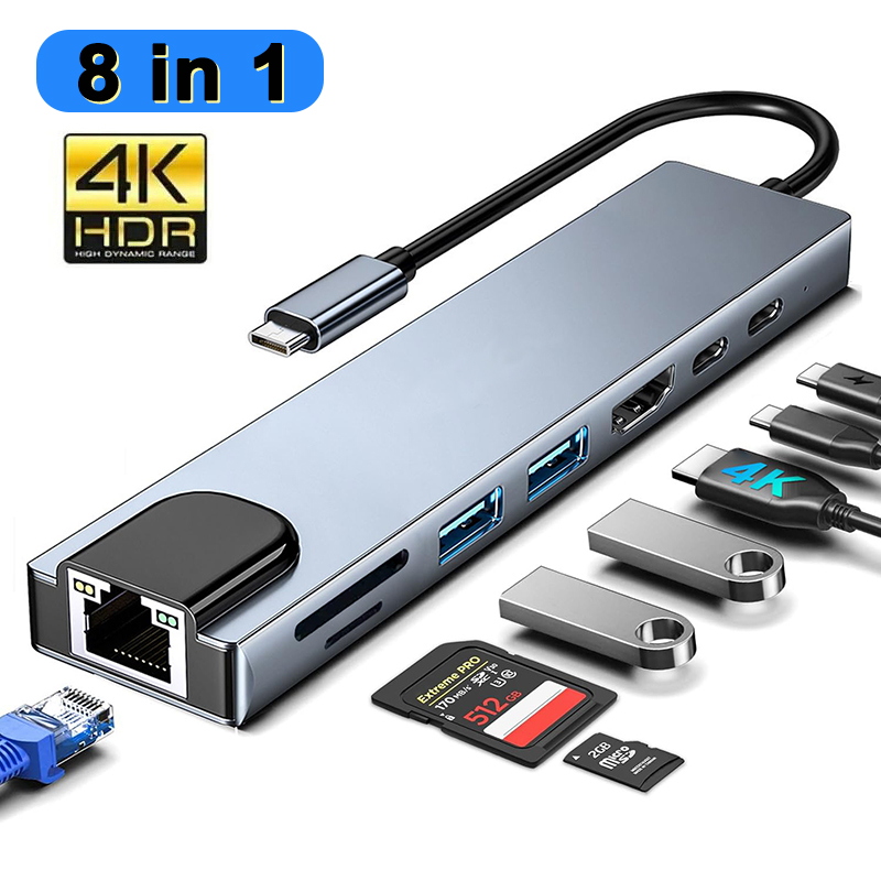 8 In 1 USB Type C Hub for MacB - Desk Setup Usb Hub recension och pris