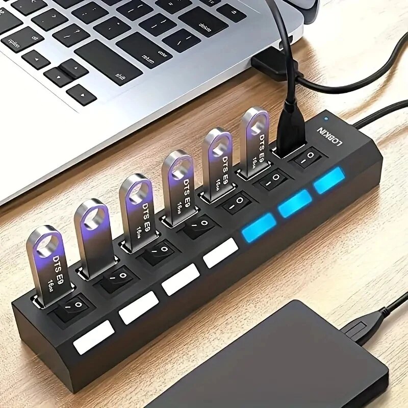 High Speed 4/7 Ports USB HUB 2 - Desk Setup Usb Hub recension och pris
