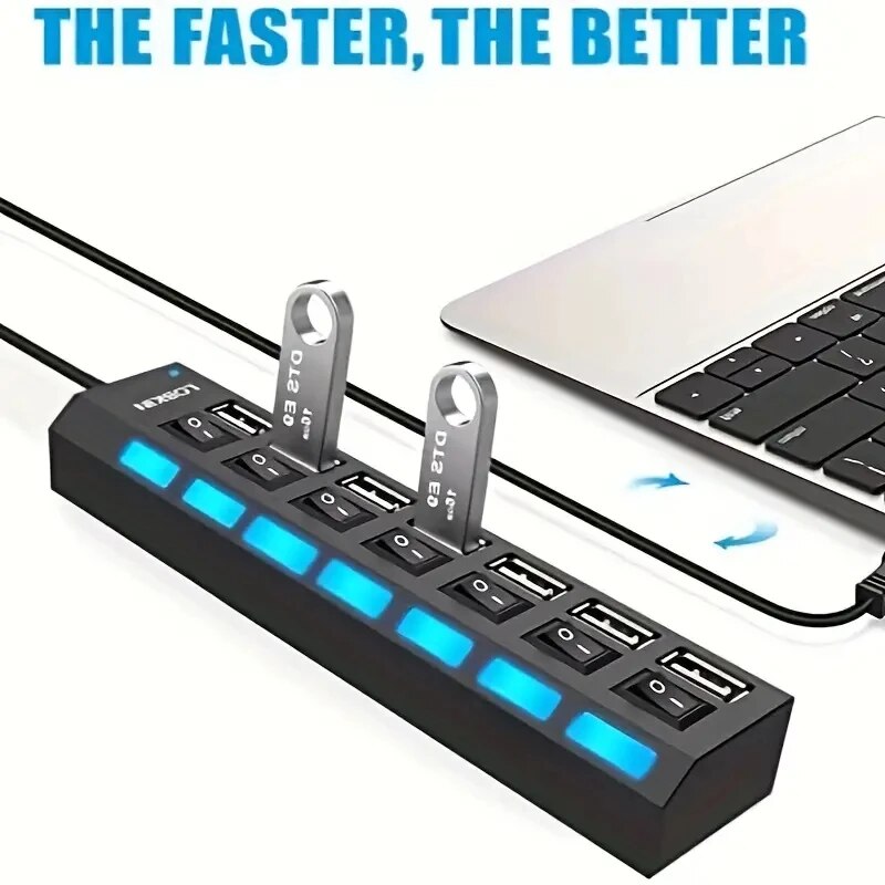 High Speed 4/7 Ports USB HUB 2 - Desk Setup Usb Hub recension och pris