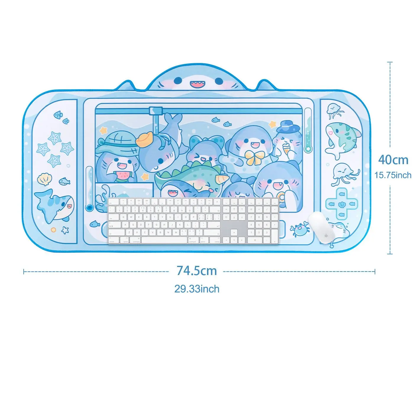 Extra Large Cartoon Rubber Gam - Desk Setup Blue recension och pris
