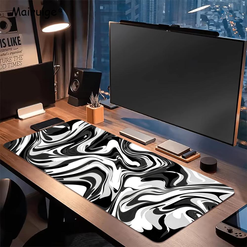 Abstract Fluid Non Slip Rubber - Desk Setup Gaming And Work recension och pris