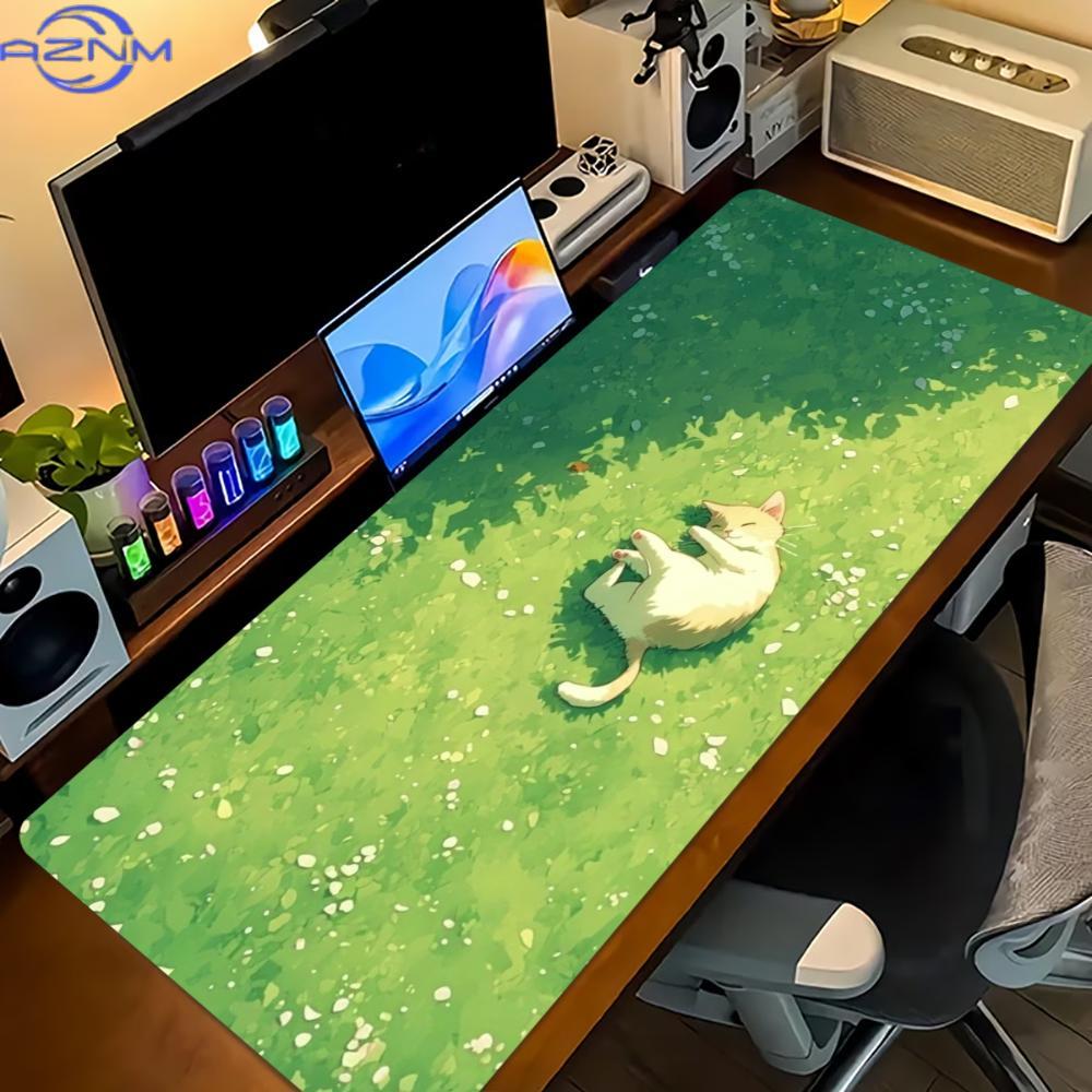 Floral Cute Cat Large Gaming M - Desk Setup Gaming And Work recension och pris