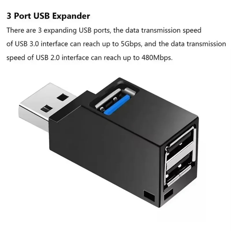 USB 3.0 2.0 Rotatable 3 Ports  - Desk Setup Usb Hub recension och pris