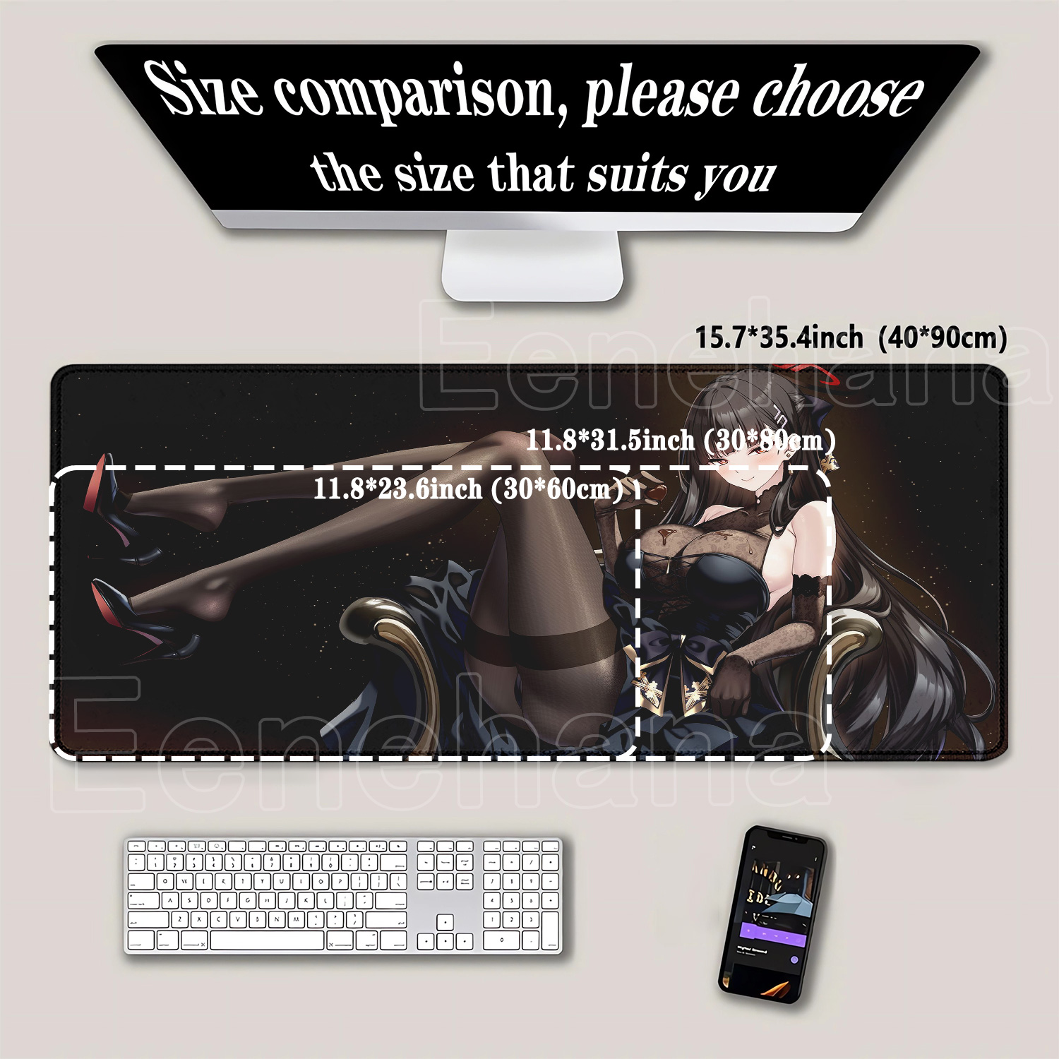 Gaming Blue Archive Tsukatsuki - Desk Setup Blue recension och pris