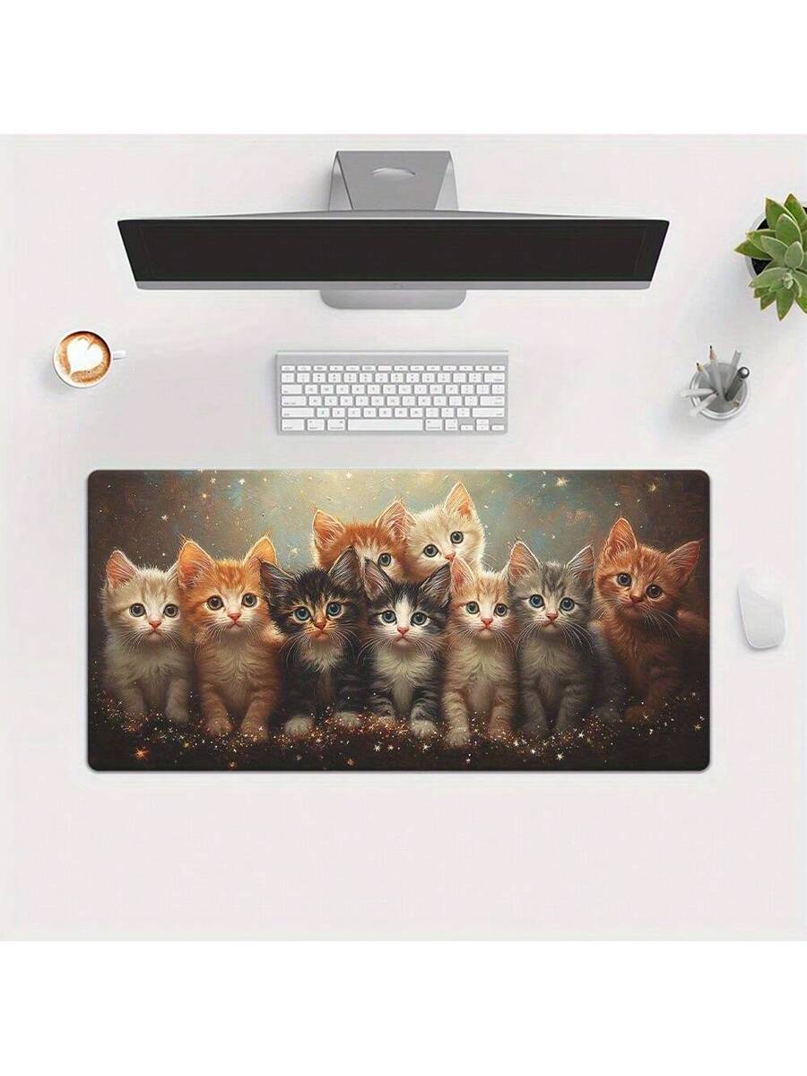 Cute Kitten Gaming Mouse Pad D - Desk Setup With Laptop recension och pris