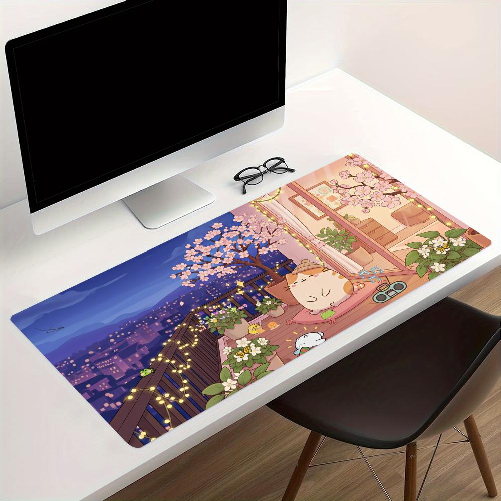 Cozy Anime Street Extended Gam - Desk Setup Anime recension och pris