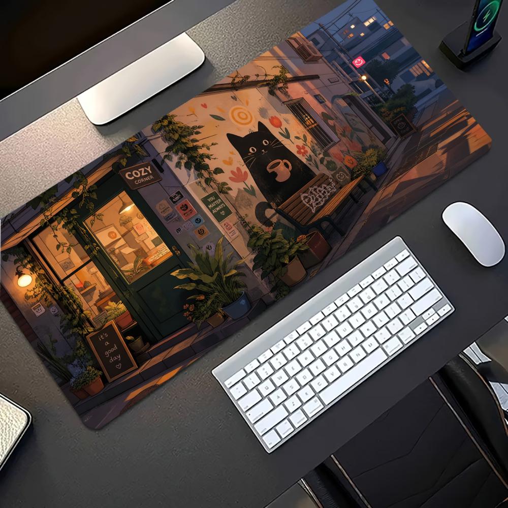 Cozy Anime Street Extended Gam - Desk Setup Anime recension och pris