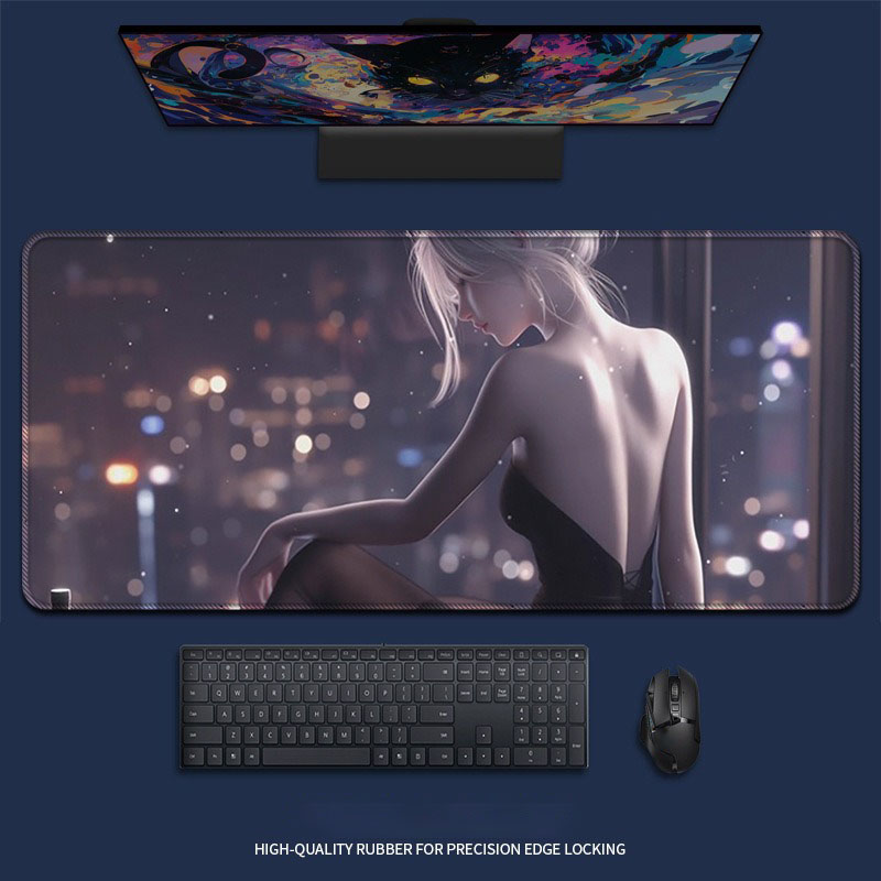 Sexy Anime Girl Red Fan Extend - Desk Setup Red recension och pris