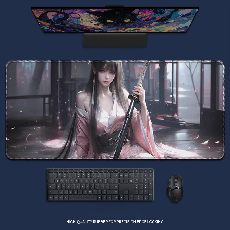 Sexy Anime Girl Red Fan Extend - Desk Setup Red recension och pris
