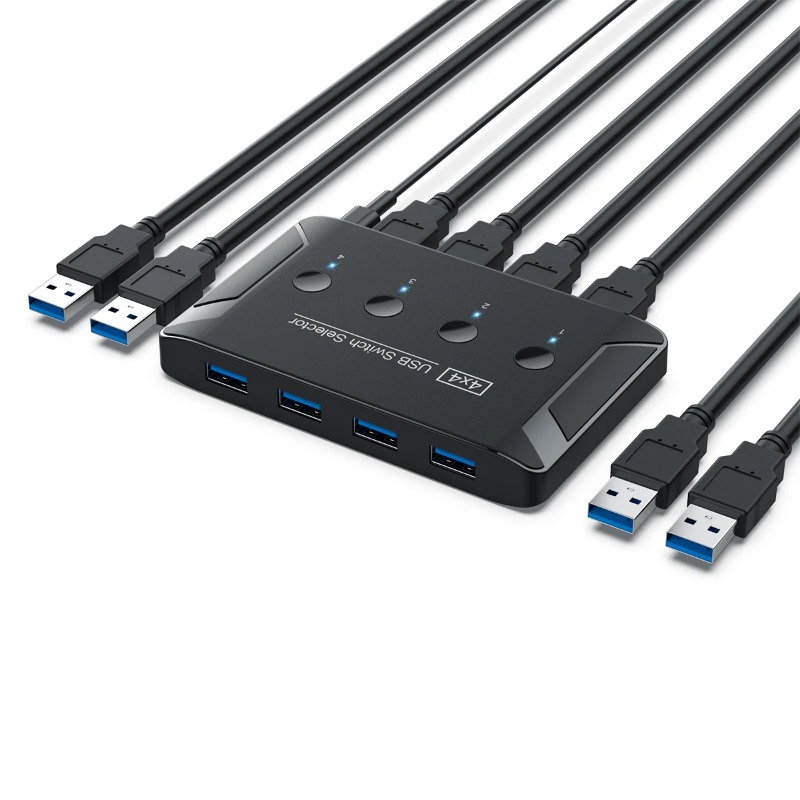 4 In 4 Out KVM USB3.0 Switch S - Desk Setup Usb Hub recension och pris