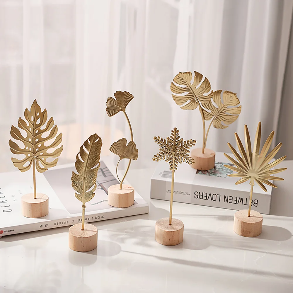 1pcs Golden Ginkgo Leaf Feathe - Desk Setup Photo recension och pris