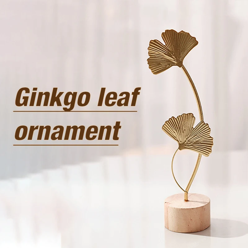 1pcs Golden Ginkgo Leaf Feathe - Desk Setup Photo recension och pris