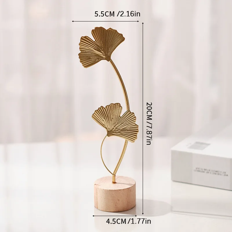 1pcs Golden Ginkgo Leaf Feathe - Desk Setup Photo recension och pris