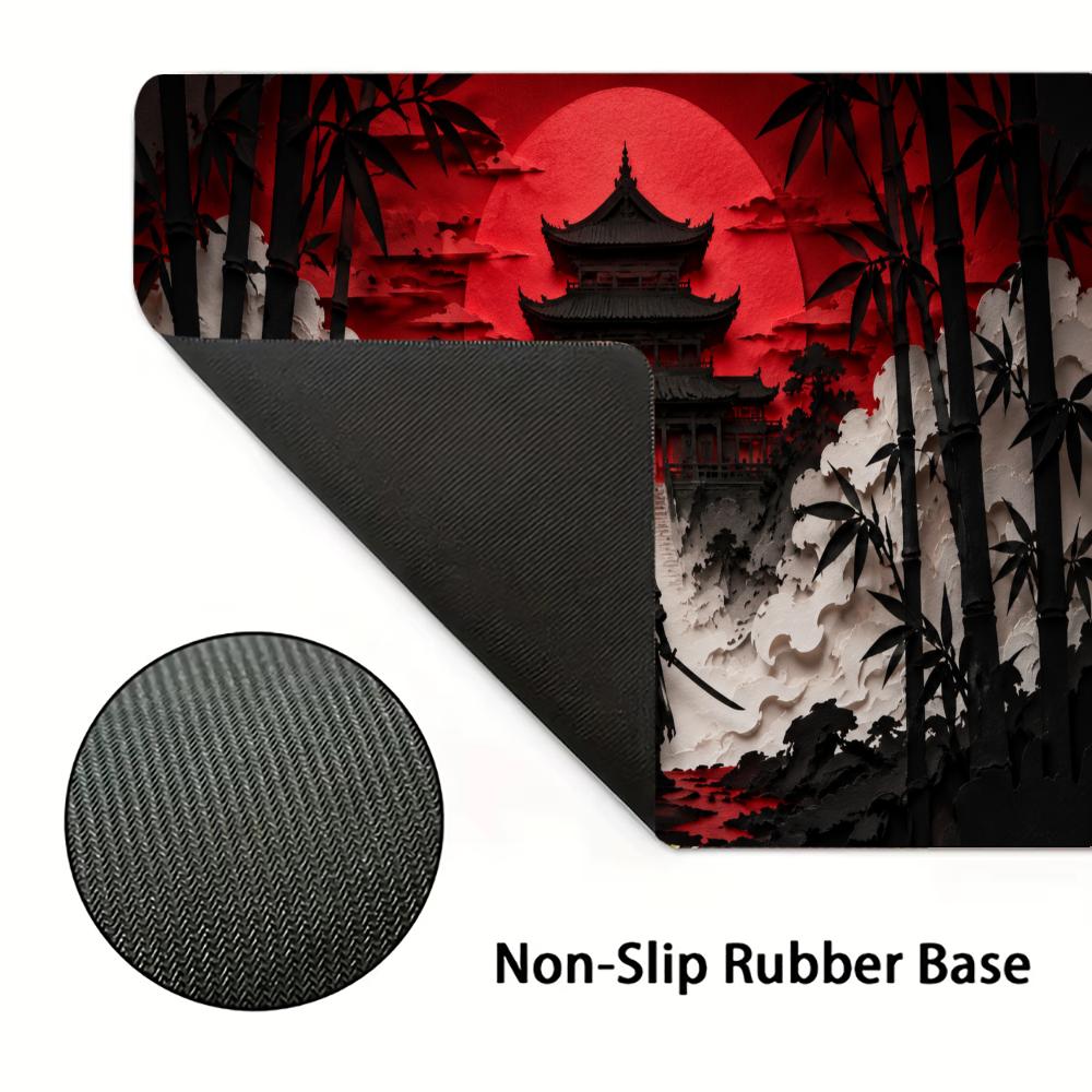 Samurai Red Moon Mouse Pads Pc - Desk Setup Red recension och pris