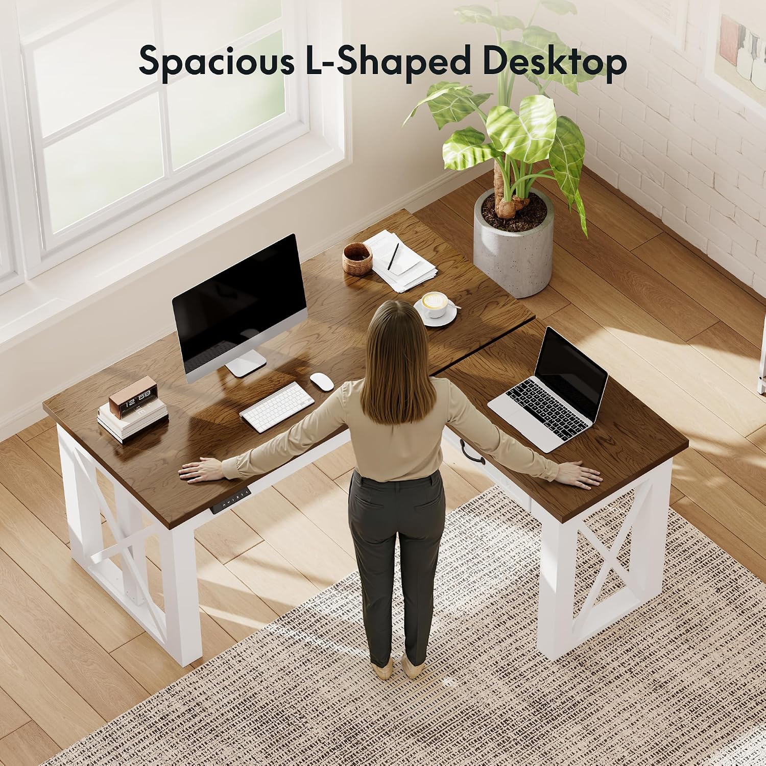 L Shaped Standing Desk with Dr - Desk Setup L Shaped recension och pris