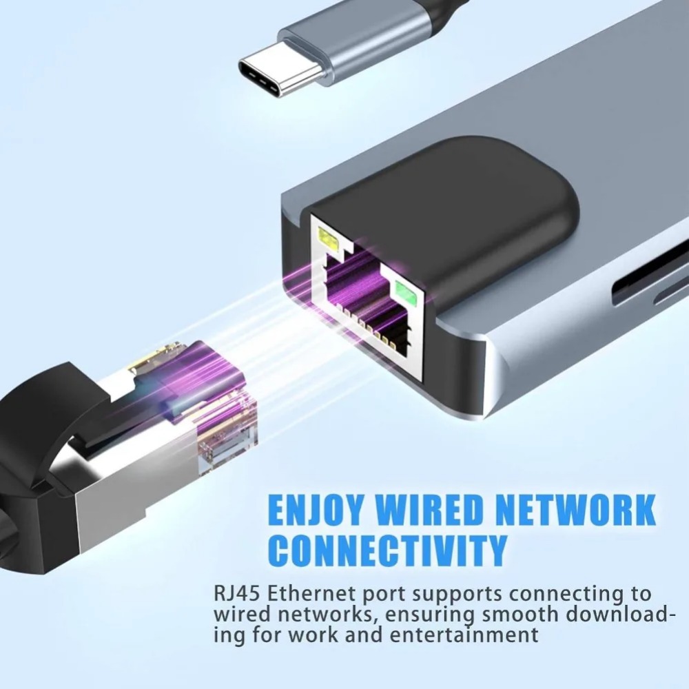 USB C Hub 8/7 in 1 4K HDMI Ada - Desk Setup Usb Hub recension och pris