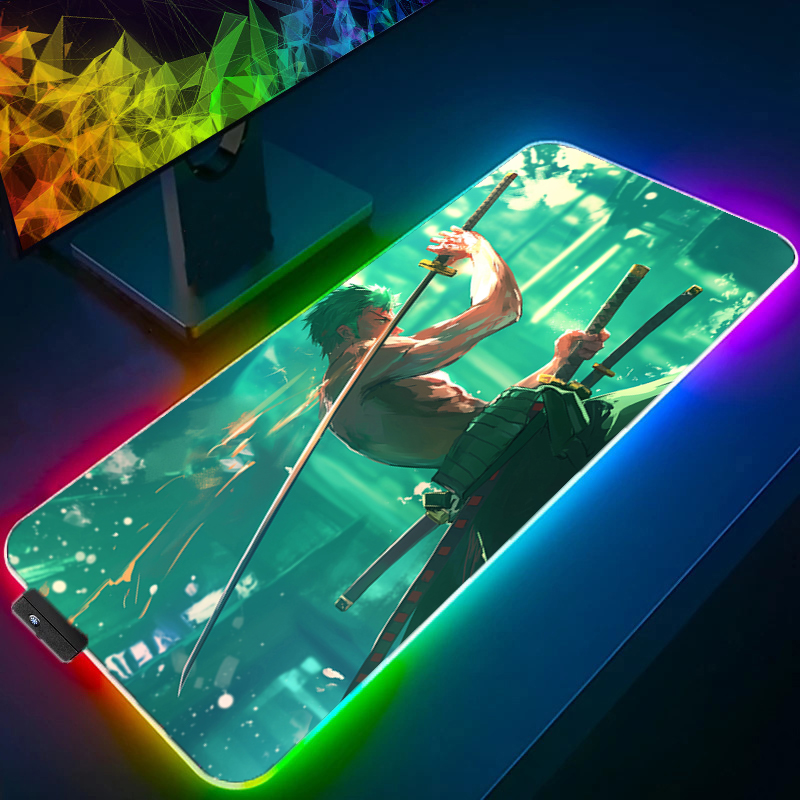 ONE PIECE Zoro Mouse Pad RGB G - Desk Setup Mat recension och pris