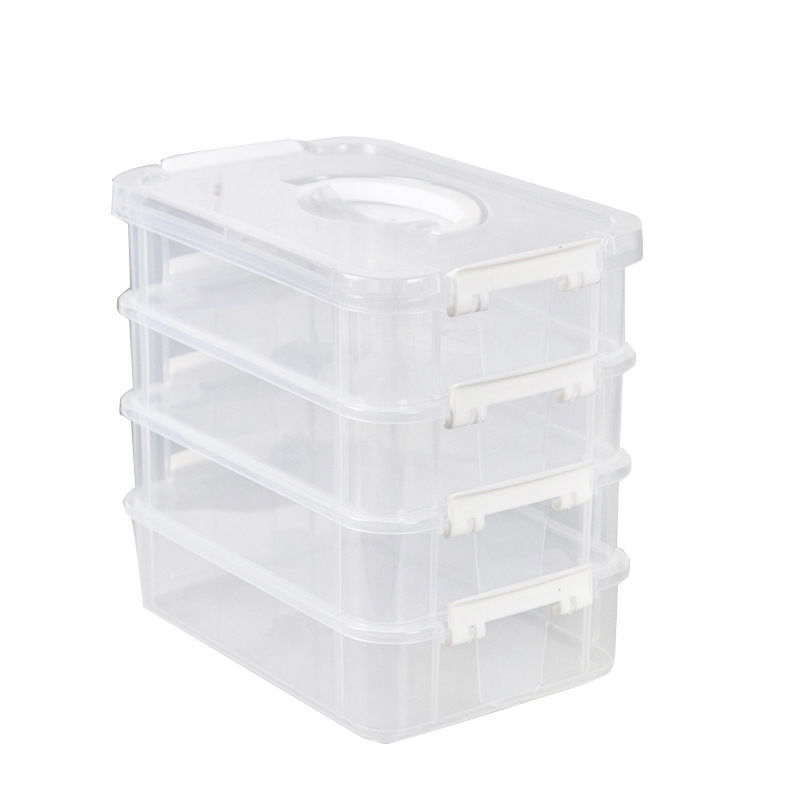 Clear Stackable Storage Box 4  - Jewelry Desk Setup recension och pris