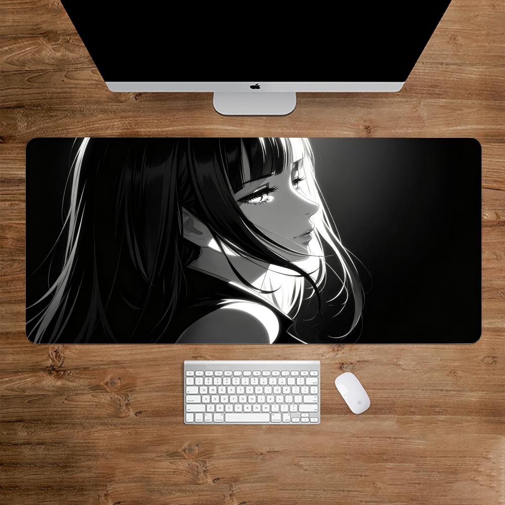 Dark Anime Girl Mouse Pad Desk - Desk Setup Gaming And Work recension och pris