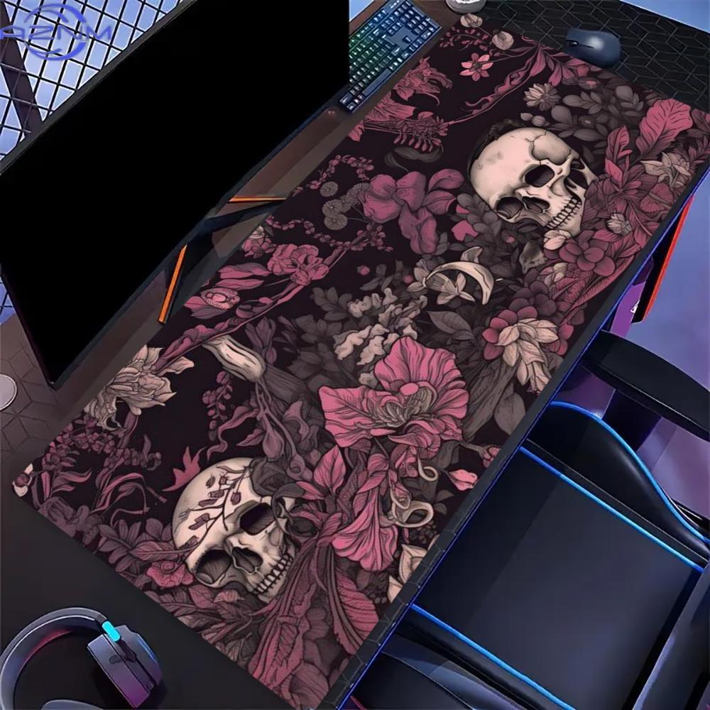 Pink Rose Skull Extended Desk  - Desk Setup With Laptop recension och pris
