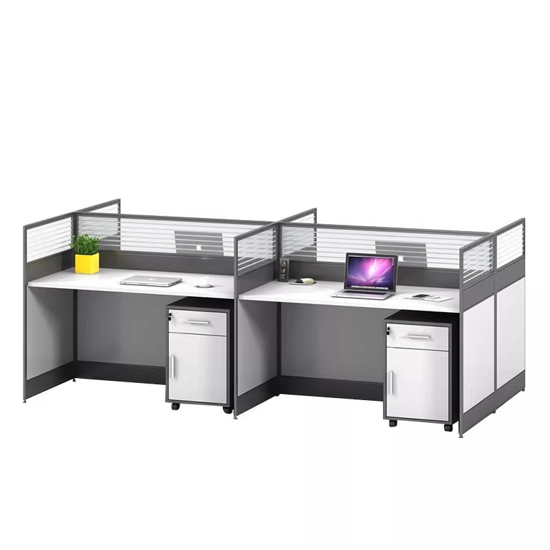 White Office Desk for 2 4 or 6 - Desk Setup L Shaped recension och pris