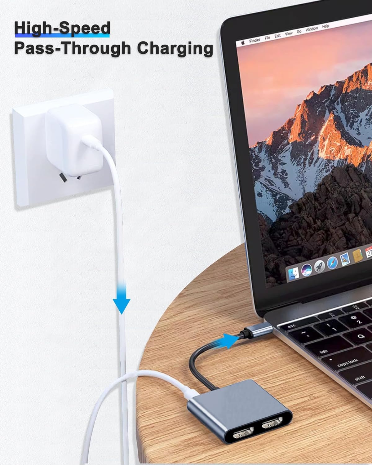 USB C to Dual 4K HD Display Ad - Desk Setup Usb Hub recension och pris