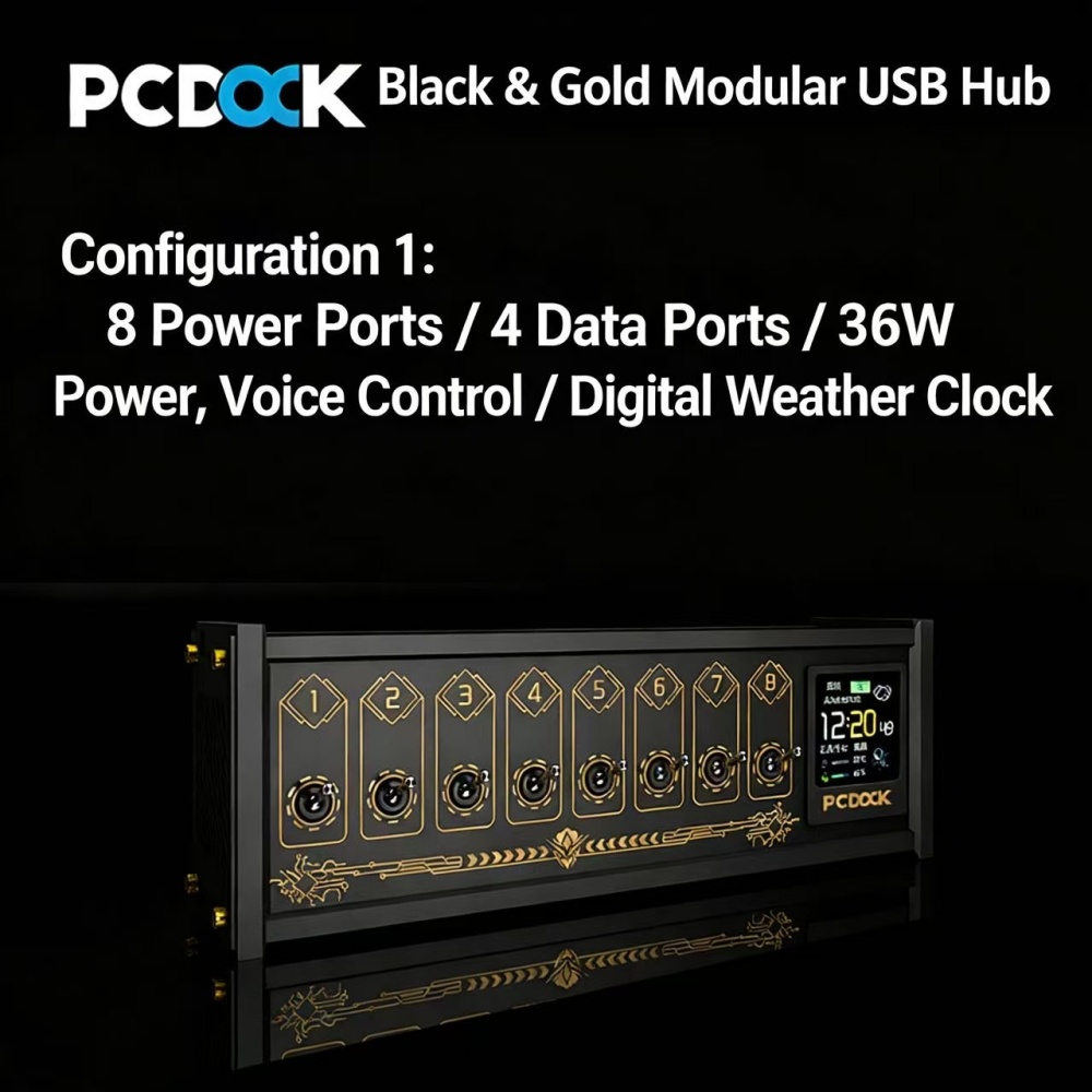 PCDOCK Block USB Desktop Power - Desk Setup With Laptop recension och pris