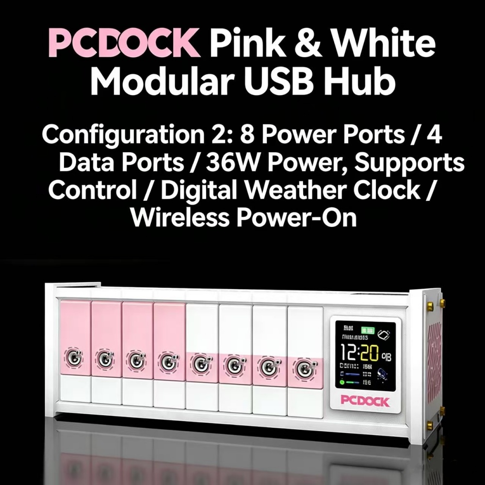 PCDOCK Block USB Desktop Power - Desk Setup With Laptop recension och pris