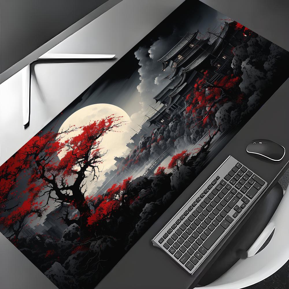 Red and Black Art Landscapes L - Desk Setup Red recension och pris