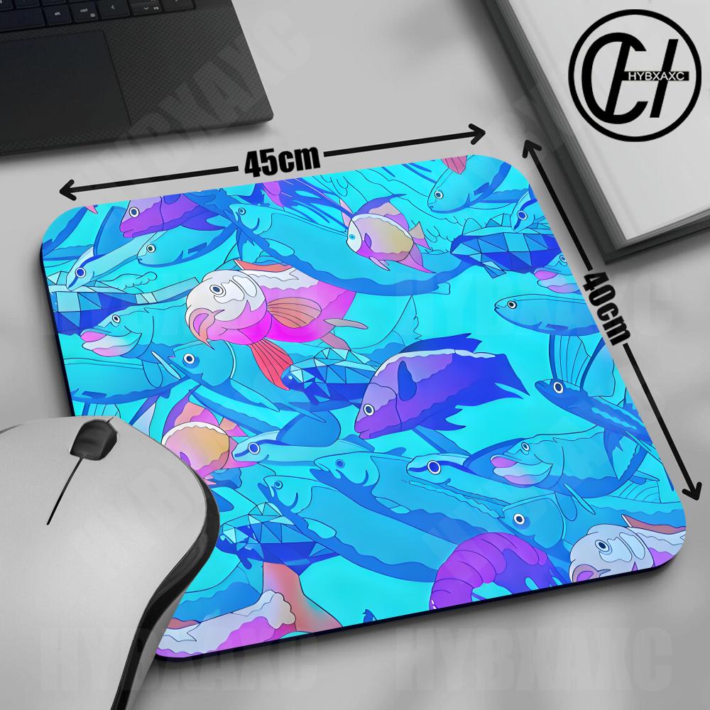 HYBXAXC Mouse Pad Cute Fish De - Desk Setup Blue recension och pris