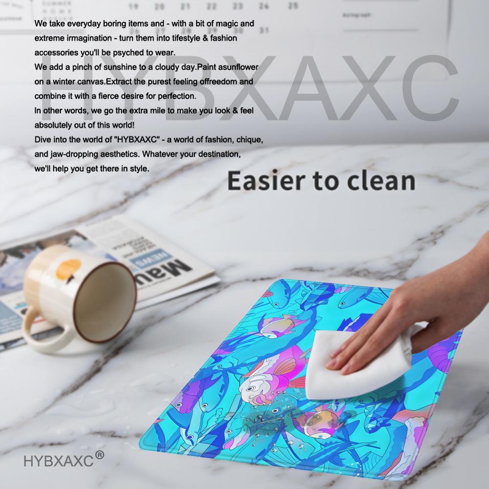 HYBXAXC Mouse Pad Cute Fish De - Desk Setup Blue recension och pris