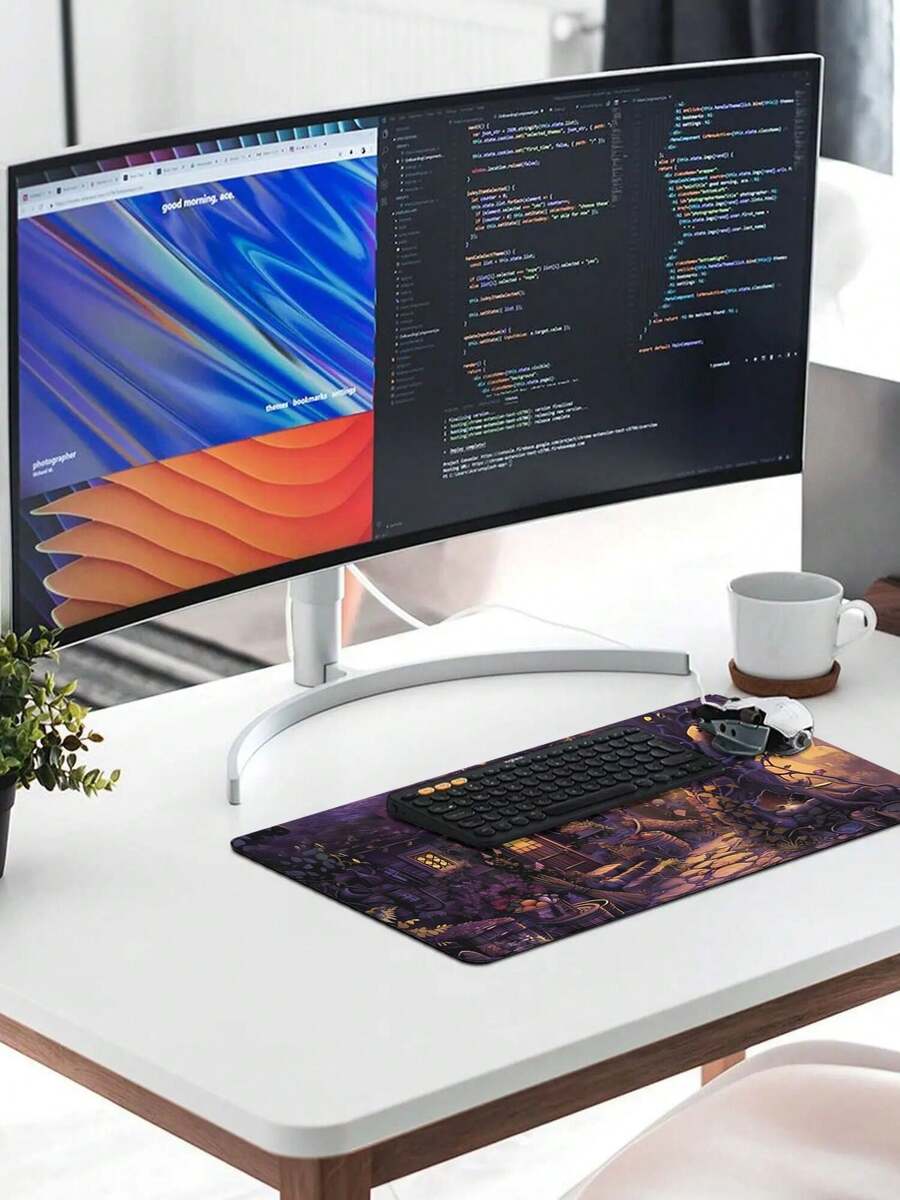 Large Gaming Mouse Pad With Fa - Desk Setup Gaming And Work recension och pris