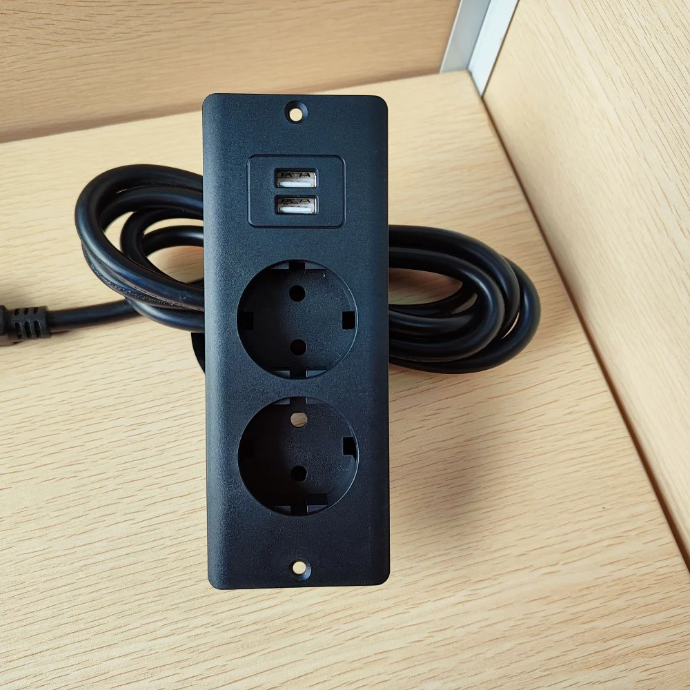 EU KR Table Recessed Sockets 2 - Desk Setup Usb Hub recension och pris