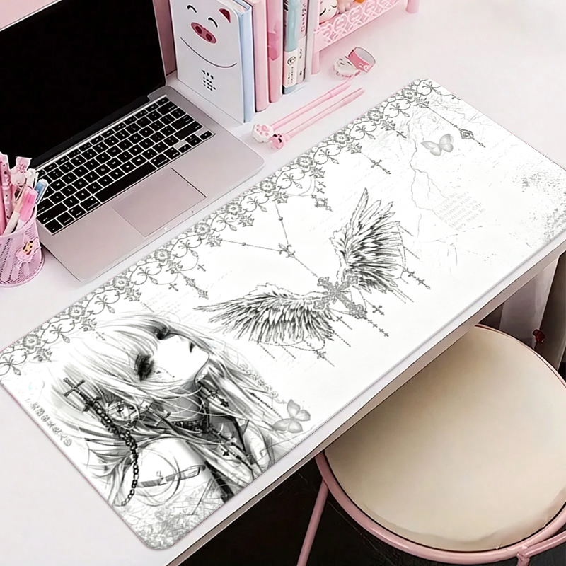 Leather Mousepad Black White A - Desk Setup Mat recension och pris