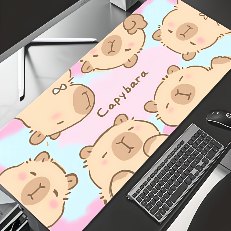Stylish Cute Cartoon Capybara  - Desk Setup With Laptop recension och pris
