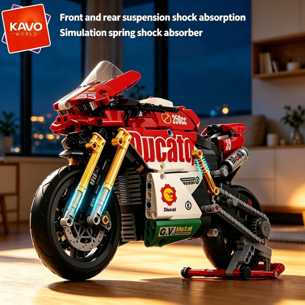 KAVOWORLD 883PCS 1:10 Racing M - Desk Setup Red recension och pris