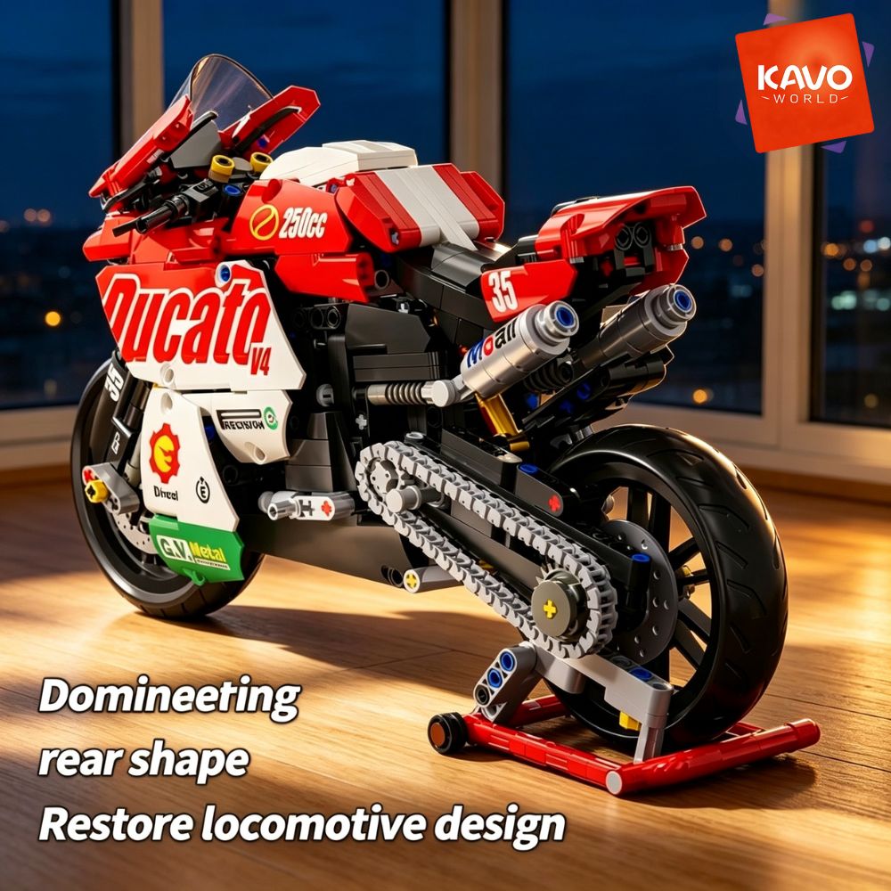 KAVOWORLD 883PCS 1:10 Racing M - Desk Setup Red recension och pris